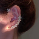 Luxury Fashion Exaggerated Zircon Maple Leaf Flower Stud Earrings for Women Personality Statement Jewelry Gift pendientes mujer