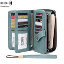 High Quality Women Wallet RFID Anti-theft Leather Wallets For Woman Long Zipper Large Ladies Clutch Bag Female Purse Card Holder