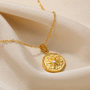 Love Heart Stainless Steel Necklace for Woman Gold Color Zircon Fashion Pendant Chain Jewelry collares para mujer