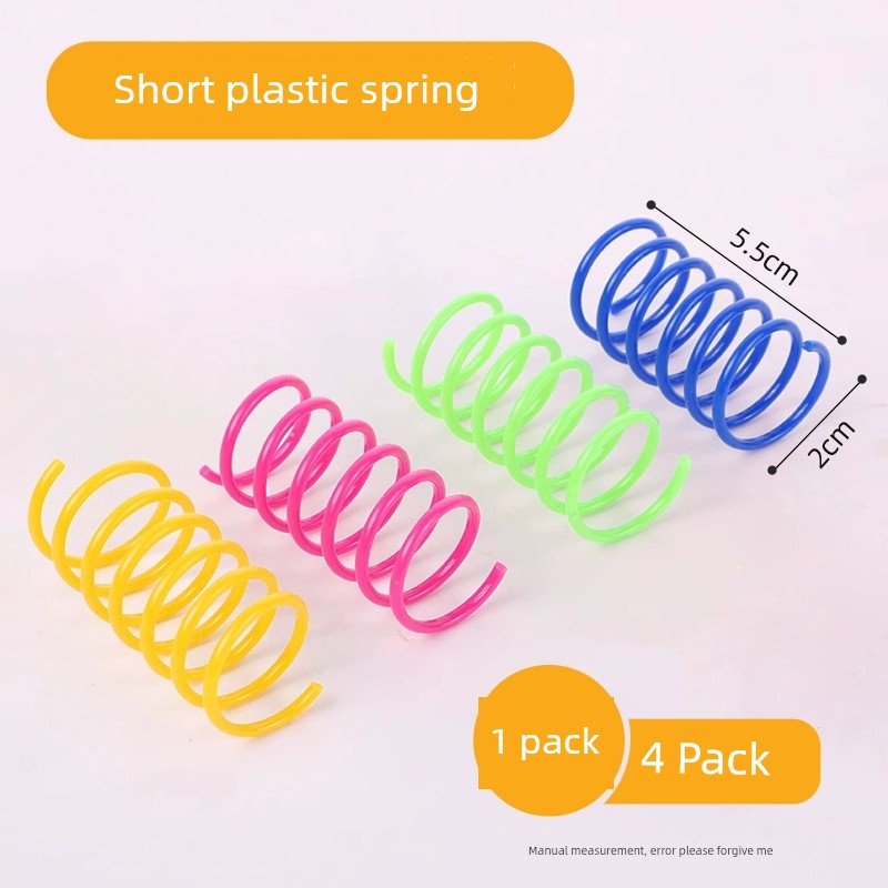 Mute Color Plastic Spring Molar Toy Ball Cat