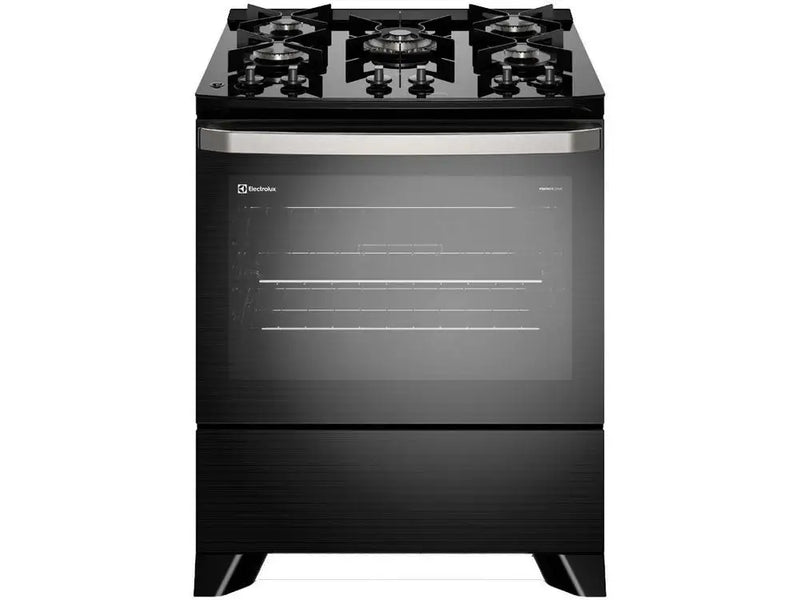 5-Bocas Electrolux Stove Black Glass Table VaporBake FE5GP - Bivolt