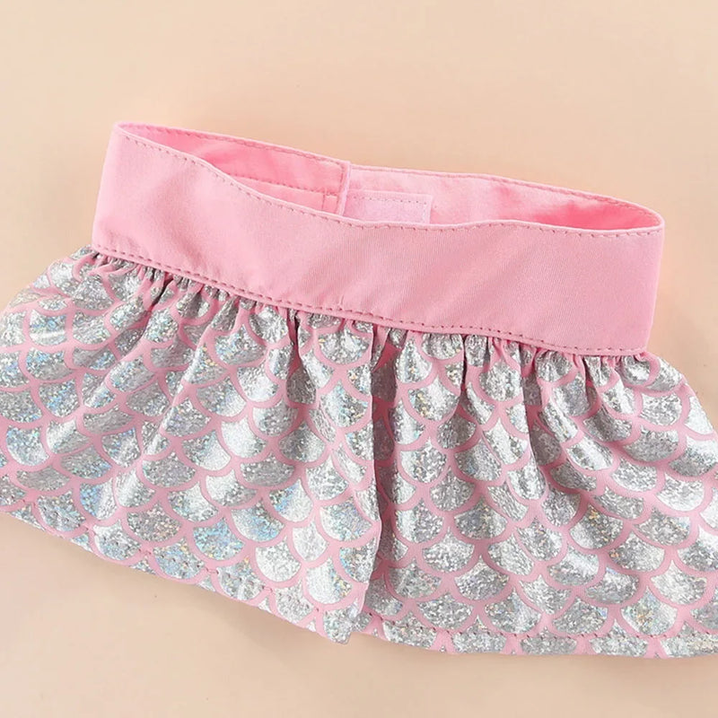 INS Fashion Dress Set for Dogs Summer Pet Cat Clothes Sexy Girls Pet Bikini Swimsuit for Small Dog Yorkshire Terrier Puppy Skirt