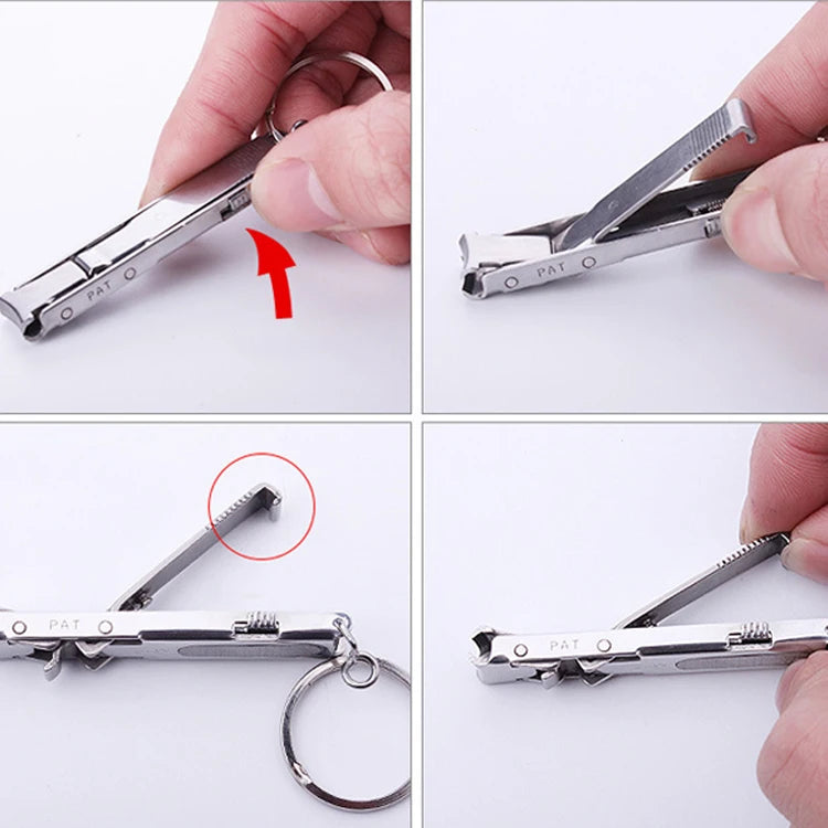 1PC Foldable 0.5cm Ultra-thin Portable Stainless Steel Nail Toe Cutter Trimmer Scissor Manicure Pedicure Tool Fingernail Clipper