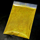 Polvo de purpurina holográfica plateada para uñas, 24 colores, brillante, 0,2 mm, para manicura DIY, 50 g/bolsa