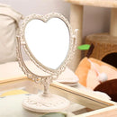 1pc Heart-Shaped Makeup Mirror Table Makeup Vanity Mirror Double-Sided Magnifying Mirror With Stand Tabletop Mirror