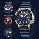 Luxury Brand Men Fashion Quartz Watches Male Silicone Strap Sport Waterproof Wristwatches Calendar Clock Relogio Masculino