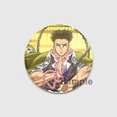58/32/44mm Anime Demon Slayer Round Brooches Cartoon Lapel Pins Cosplay Badges Backpack Clothes Bag Jewelry Accessories Gifts