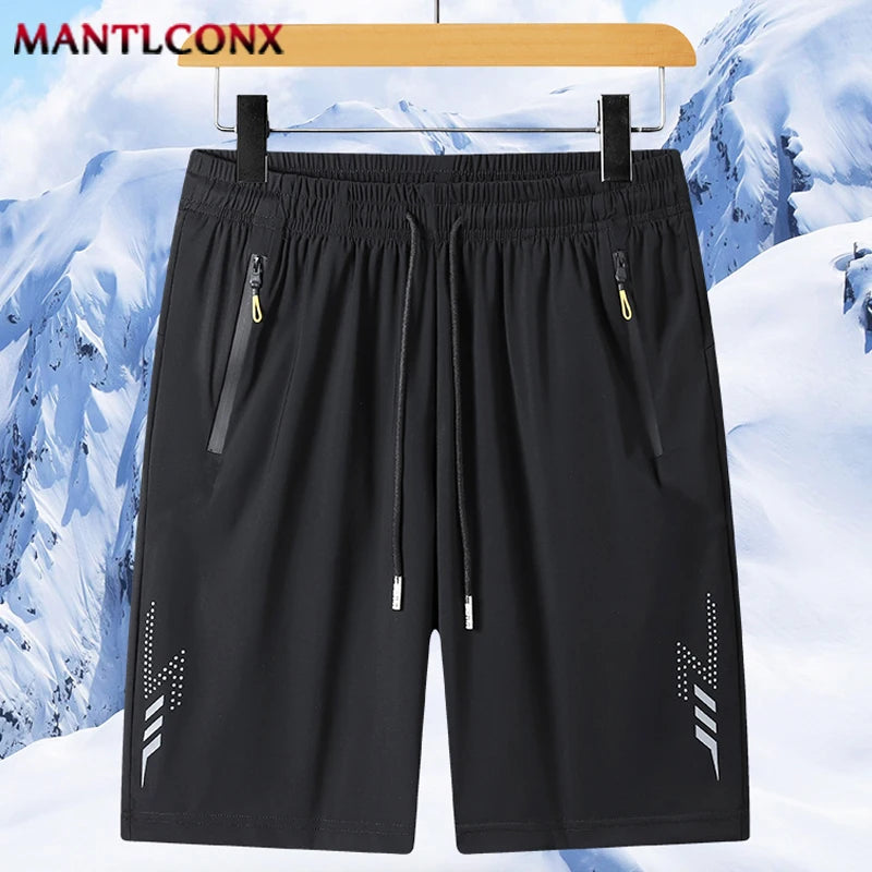 Summer New Fashion Men's Shorts Casual Quick Dry Running Jogging Sports Shorts Men Breathable Short Pants for Men Bottom Black