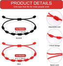 Handmade 7 Knots Red String Bracelet For Couple Protection Good Luck Amulet for Success Rope Braided Bracelet Jewelry Gifts