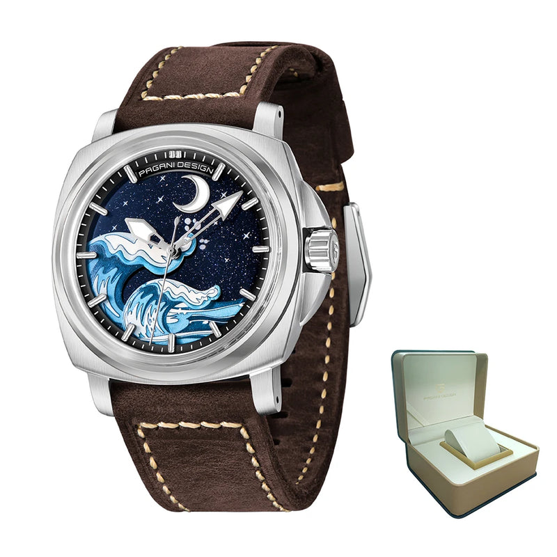 New PAGANI DESIGN 43MM Men Mechanical Watches Luxury Sapphire Glass Automatic Watch 100M Waterproof Super Luminous Watch for Men