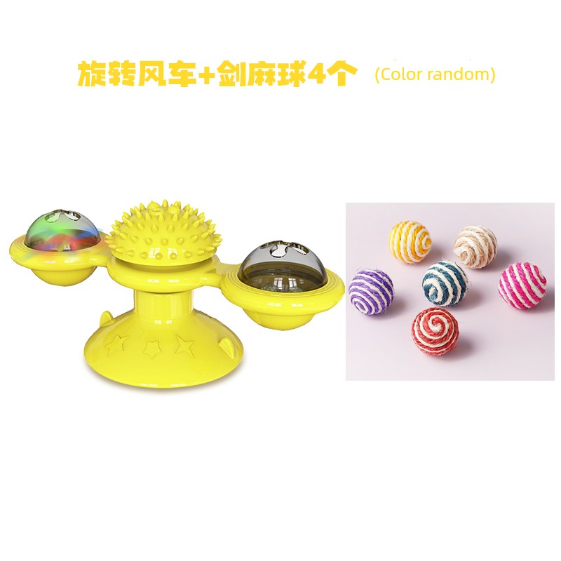 Cat Toy Self-Hi Relieving Stuffy Pet Turntable Cat Teaser Tumbler Windmill Supplies Kitty Toy Cat Toy