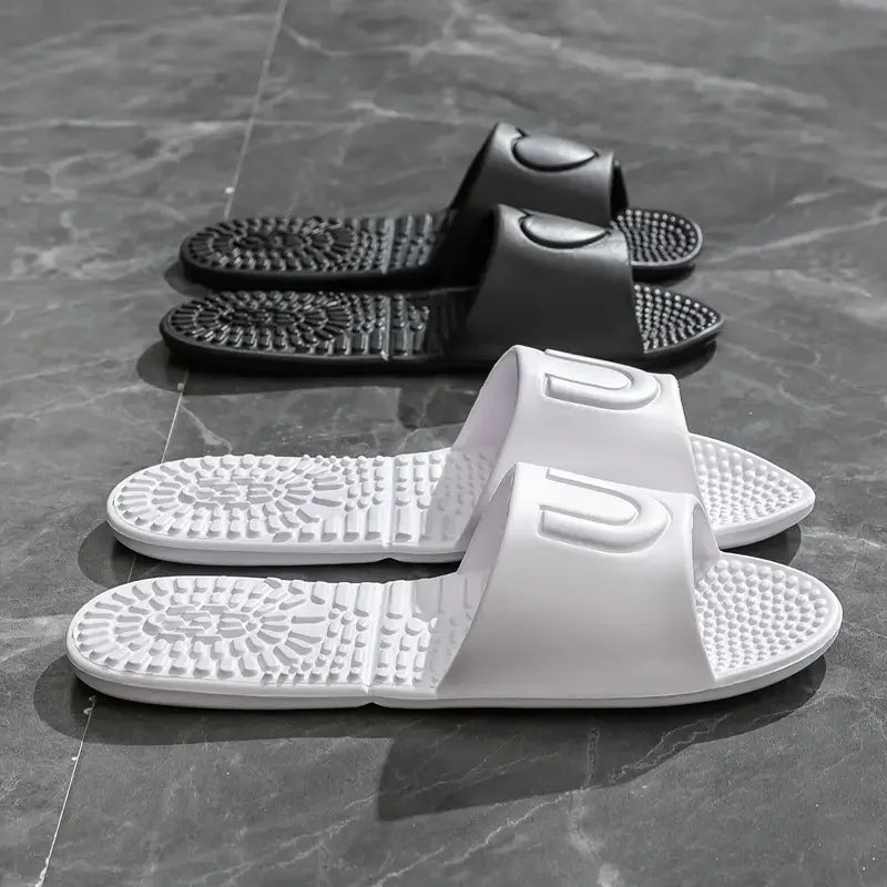 EVA Soft Foldable Slippers for Women Portable Travel Indoor Bathroom Massage Sandals Unisex Quick Dry Non Slip Flat Home Slides