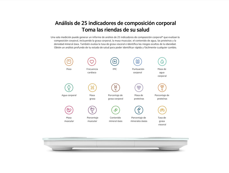 Báscula oficial Xiaomi Body Composition Scale S400, 25 indicadores de salud, medición de impedancia bioeléctrica de doble frecuencia
