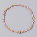1pc Beach Vocation Themed Mixed Color Design 18K Gold Plated Copper & Bead Bracelet Cute & Luck For Festival Jewelry Gift