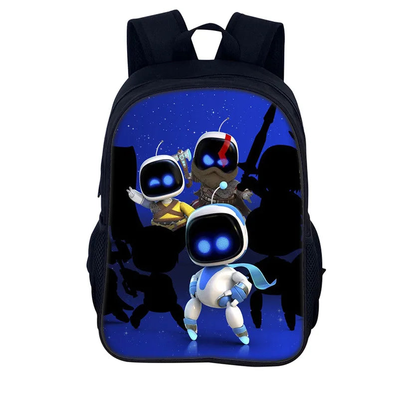 Astro bot student Bookbag Notebook School Backpacks 3D Print Oxford Waterproof Boys/Girls Travel Student Backpacks