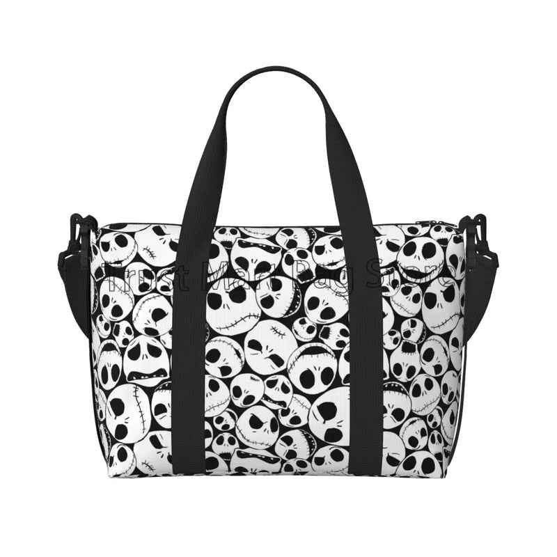 Halloween Bats Devil Print Duffel Bag Weekender Overnight Bag for Women Men Teens Lighweight Travel Bag for Gym Yoga Sport