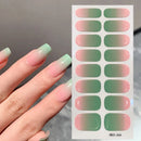 16Tip White Pink Full Cover Nail Sticker Self-Adhesive Simple Gradient Effect Full Nail Wraps DIY Nail Art Making Manicure Autum