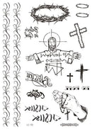 Face Tattoo Bull Head Face Sticker Neck Hand Back Cool Design Sexy Body Art Waterproof Temporary Tattoo Sticker for Man Woman