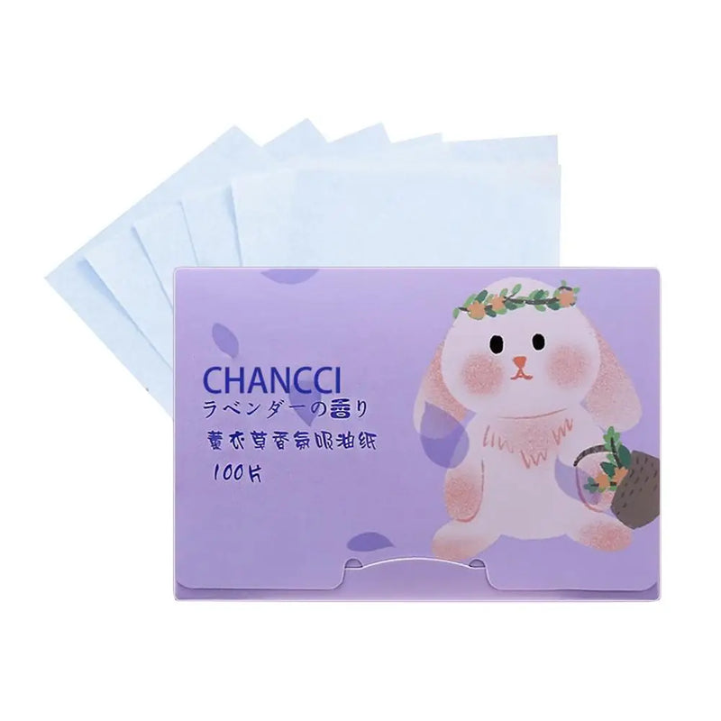Facial Oil Suction Paper 100 Portable Withdrawable Oil Paper Tablets Oil Facial Fragrance Absorbing Shine Facial Controls Q0D1