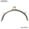 LIONSEN 6.5/7.5/8.5/10.5/12.5/15/20cm DIY Metal semicirc Frame Purse Handle Coin Bags Metal Kiss Clasp Lock Frame Accessories