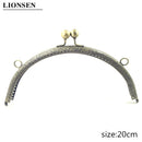 LIONSEN 6.5/7.5/8.5/10.5/12.5/15/20cm DIY Metal semicirc Frame Purse Handle Coin Bags Metal Kiss Clasp Lock Frame Accessories