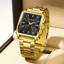 LIGE Gold Stainless Steel Men Watches Quartz Waterproof Luminous Male Clock Business Sport Mens Watch Luxury Calendar Man Watch