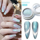 Reflective Magnetic Nail Powder Black Blue Chameleon Glitter Dust Metallic Chrome Shiny Pigment Nail Art Manicure Decoration DIY