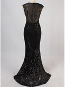 Sexy black maxi summer sequin dress women elegant luxury birthday prom wedding party dress ladies long evening dresses vestidos