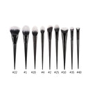 7/11pcs K Makeup brushes Powder Contour Foundation Make up brush Flame Blusher Eyeshadow Detail Eye Crease Plastic Handle synthe