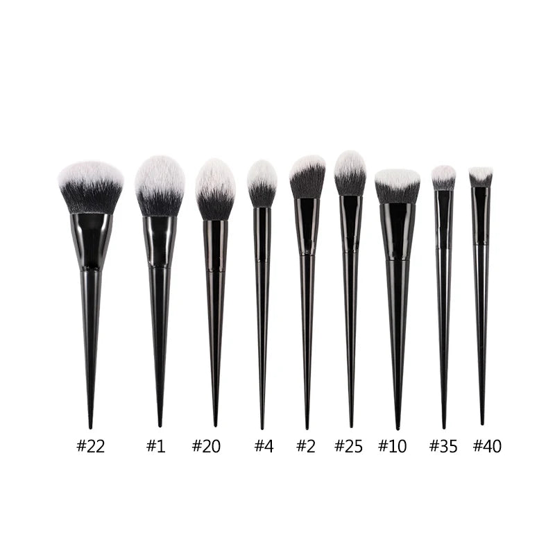7/11pcs K Makeup brushes Powder Contour Foundation Make up brush Flame Blusher Eyeshadow Detail Eye Crease Plastic Handle synthe