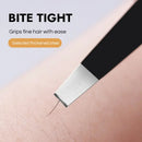 CNK  Wholesale  Stainless Steel Black Eyebrow Tweezer with Slant and Flat Point Beauty Tools for Eyebrows & Ingrown Hair Removal