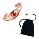 Luxury Pure Copper Women's bangles Bracelets Blue Stone Adjustable Open Cuff Health Bangles Fashion Jewelry