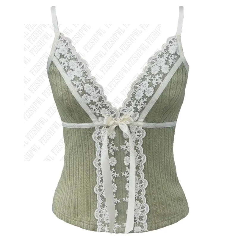 Y2K Millennial halter lace tops Aesthetic women's clothing Summer thin minimalist sleeveless street wear sexy girl tank tops EMO