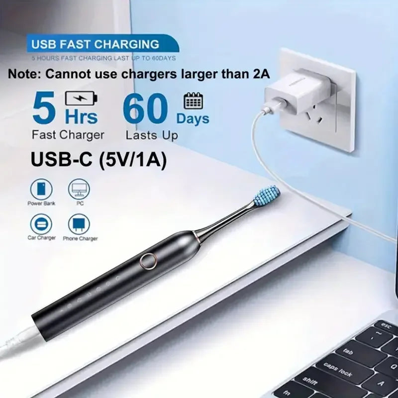 Xiaomi Electric Ultrasonic Toothbrush Six Speed Mode Home Soft Hair USB Charging Waterproof Adult Tooth Automatic Couple Set