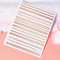 1 Pc Nail Strip Stickers Black/Gold/Rose Gold/Silver Metal Strip Tape Nail Art Adhesive DIY Foil Tips Nail Sticker Decals NK11