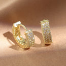 Luxury Cubic Zirconia Gold Color Zircon Hoop Earrings For Women Luxury Circle Crystal Girls Party Jewelry