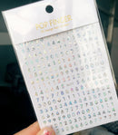 Newest Black Numbers English Letter Design 3d Self Adhesive Decal Slider DIY Decoration Manicure Tools Nail Sticker Accessories