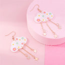 Aihua Acrylic Rain Clouds Earrings Long Tassel Rain Star Pendant Earrings Handmade Cute Cloud Earrings New In Jewelry Gifts