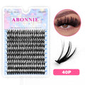 Abonnie Lash Clusters DIY Eyelash C/D Curl Mega 60 Segmented Fluffy Volume Individual Clusters Lashes