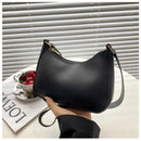 Womens Simple Fashion Handbags Retro Solid Color PU Leather Shoulder Underarm Bag Casual Hobos Handbags Trend Crossbody Bags