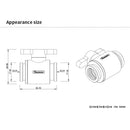 BARROW Water Valve Switch Aluminium Handle Double G1/4' Inner Female to Female Switch F to F Interface Metal V TLQFS-V1