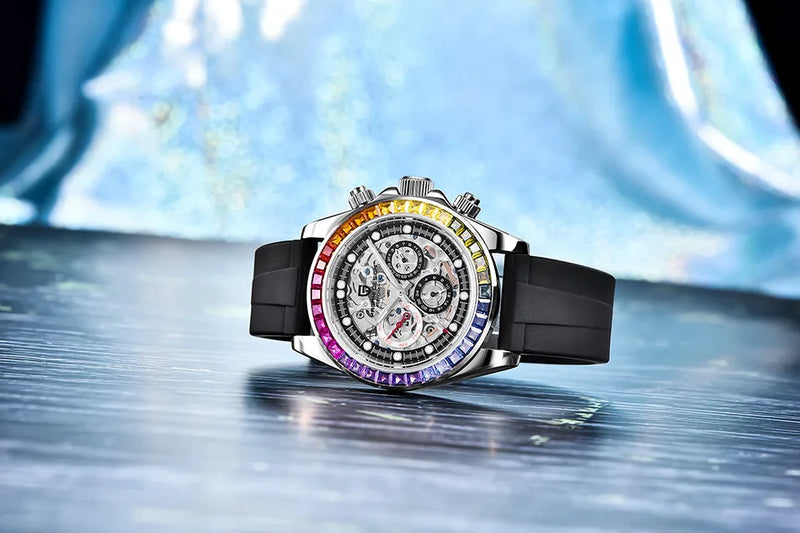 PAGANI DESIGN Top Super Brand Mechanical Automatic Watch Men's Ceramic bezel Rainbow Business Waterproof Watch Relogio Masculino