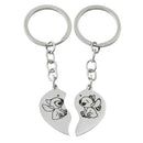 Disney Lilo and Stitch Necklace Fashion Cartoon Cute Heart-shaped Stainless Steel Pendant Couple Jewelry Accessories Gifts