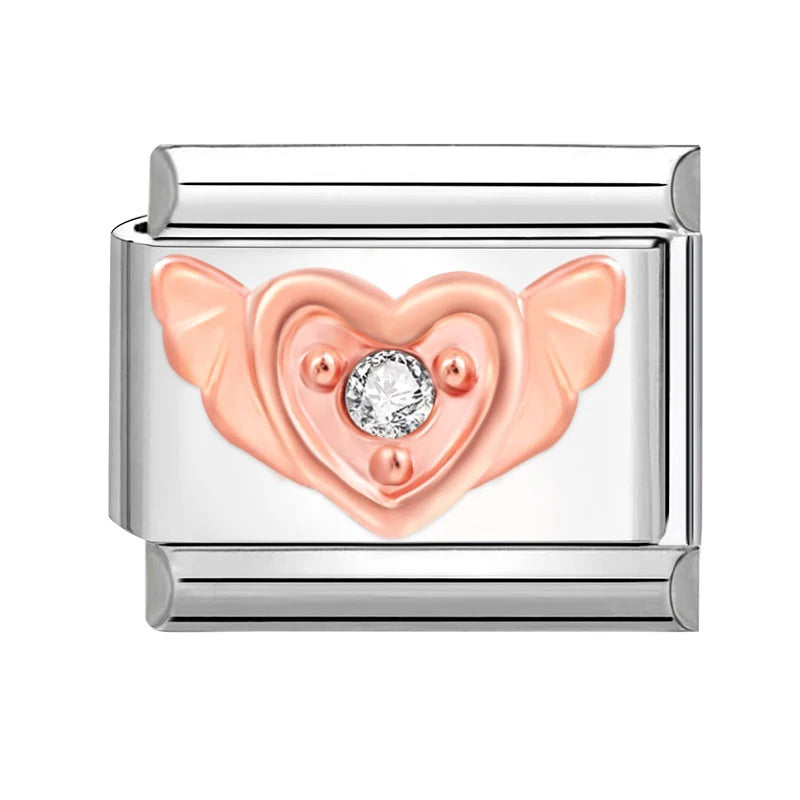 3D Charm Bracelet Rabbit Sun Flower Moont Italian Charm Links Fit 9mm Bracelet Stainless Steel Jewelry DIY Making Birthday Gift