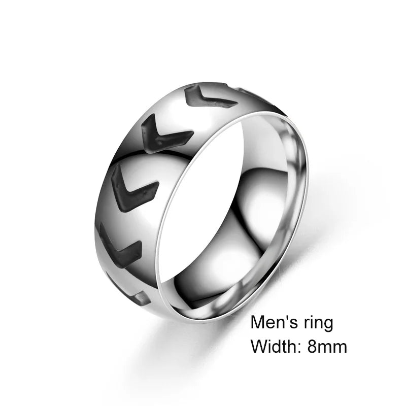 SOHOT  Titanium Steel Variety Couple Ring Jewelry For Lovers' And Unisex Punk Fashion Simple Travel Wedding Party Gift Wholesale