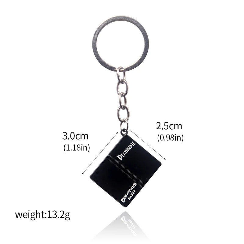 Anime Death Note Keychain Double L Black Notebook Pendant Keyring Cospaly Key Props for Women Men Jewelry Gifts Accessories