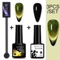 LILYCUTE 7ML 9D Cat Magnetic Gel Polish Set Semi Permanent Soak Off UV LED Glitter Nails Magnet Stick Black Gel Needed