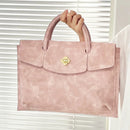 Luxury Design Fashion Woman Laptop Bag PU Leather Business Office Lady Briefcase Vintage Student Large Capacity Daily Tote Bag