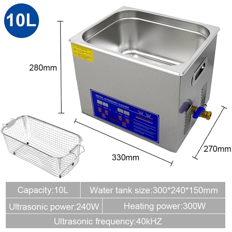 Ultrasonic Cleaner 2L 3L 6L 10L Ultrasound Cleaning Machine With Heated Washing Professional Home Commercial Ultrasonic Cleaner
