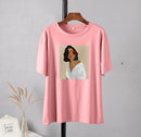Hirsionsan Aesthetic Figures T Shirts for Women Summer Simple Soft Cotton Basic Tops Female Oversized Korean Short Sleeve Tees